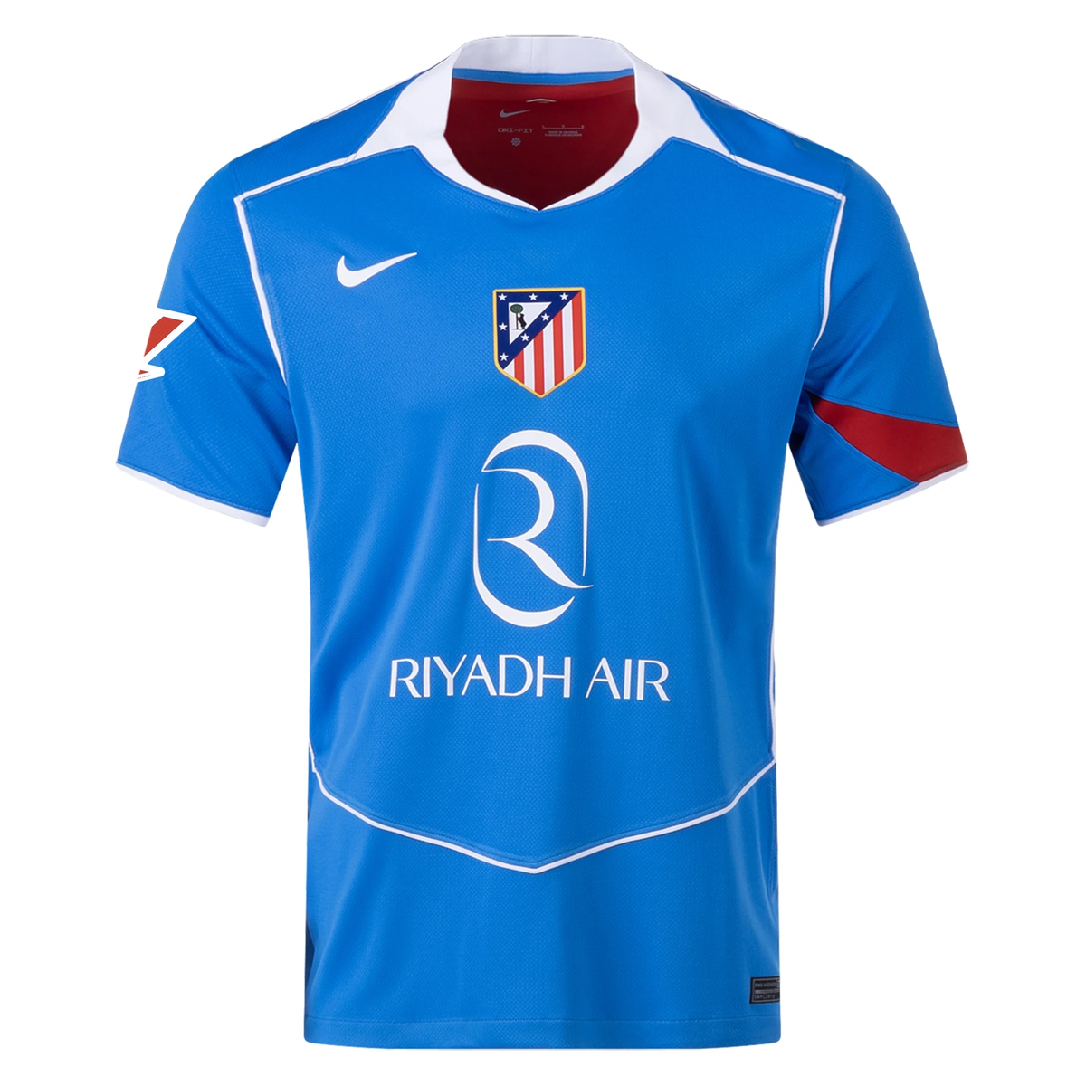 Nike Men's Atletico Madrid Javi GalÃ¡n T90 Third Jersey La Liga Patch 25/26 (Photo Blue/Sport Red)