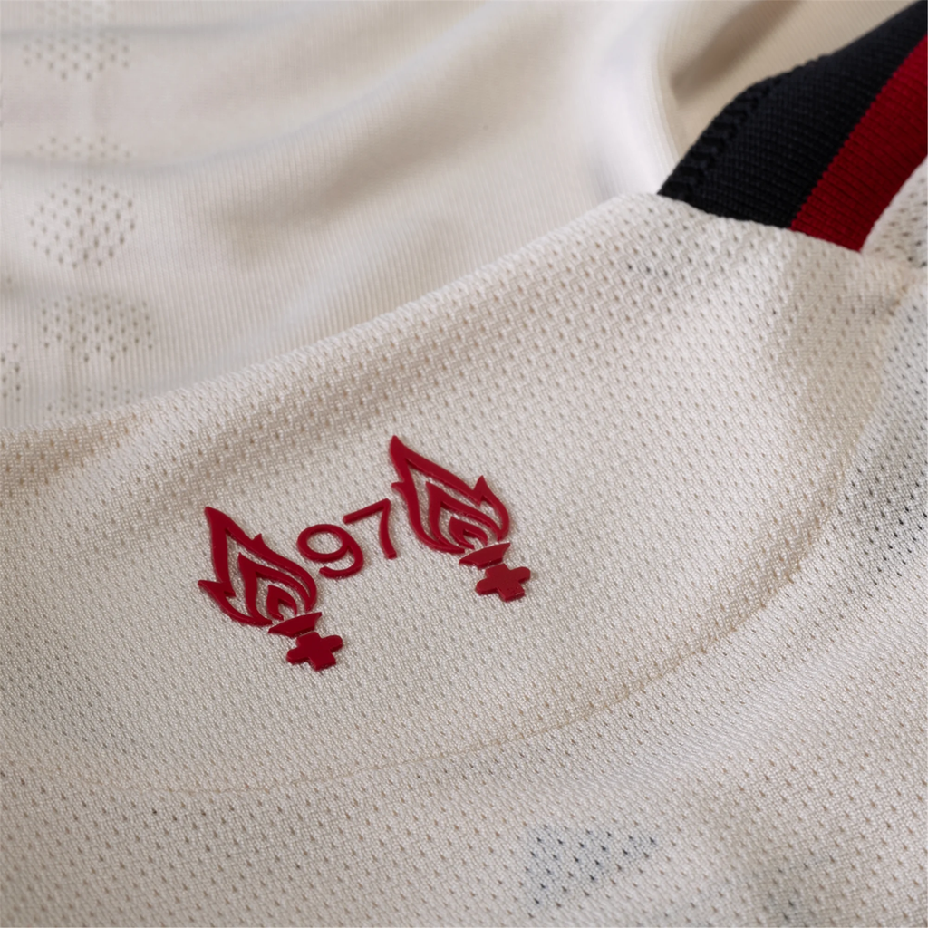 adidas Men's Liverpool Authentic Ryan Gravenberch Away Jersey w/ Champions League Patches 25/26 (Wonder White)