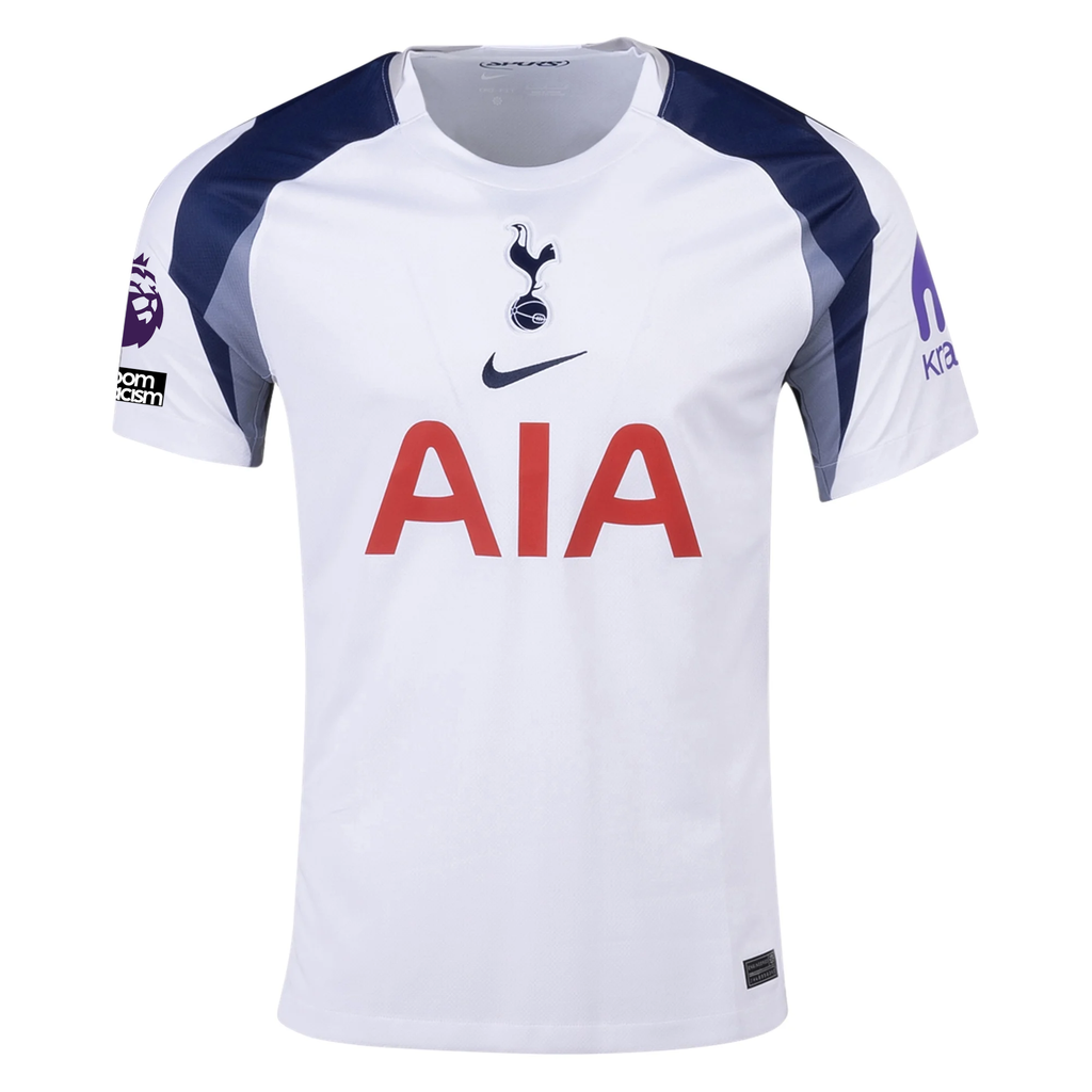 Nike Johnson Tottenham Hotspurs Home Jersey w/ EPL + No Room For Racism Patch 25/26 (White/Iron/Binary Blue)
