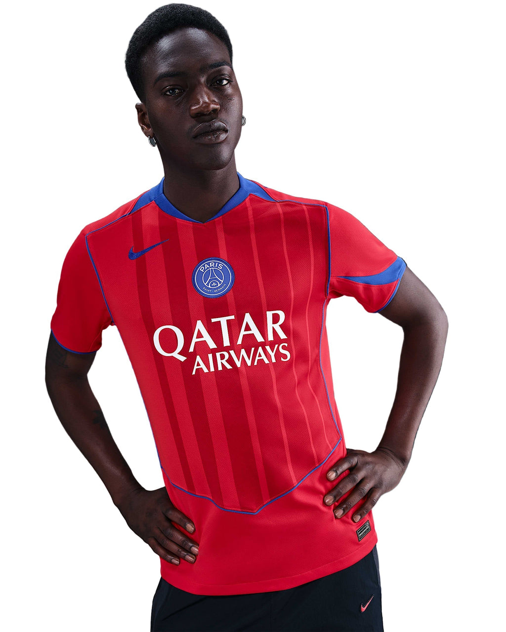 Nike Men's Paris Saint-Germain 25/26 Stadium Third Jersey (Sport Red/Hyper Royal)