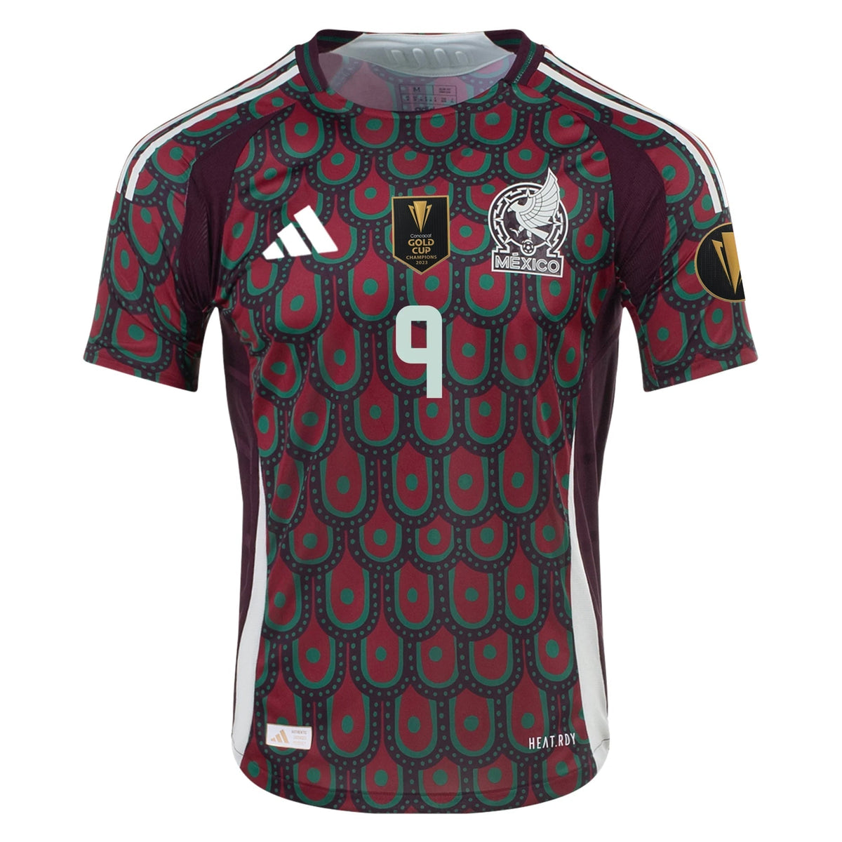 adidas RaÃºl JimÃ©nez Mexico Authentic Home Jersey 24/25 w/ Gold Cup 2025 Patches (Multicolor)