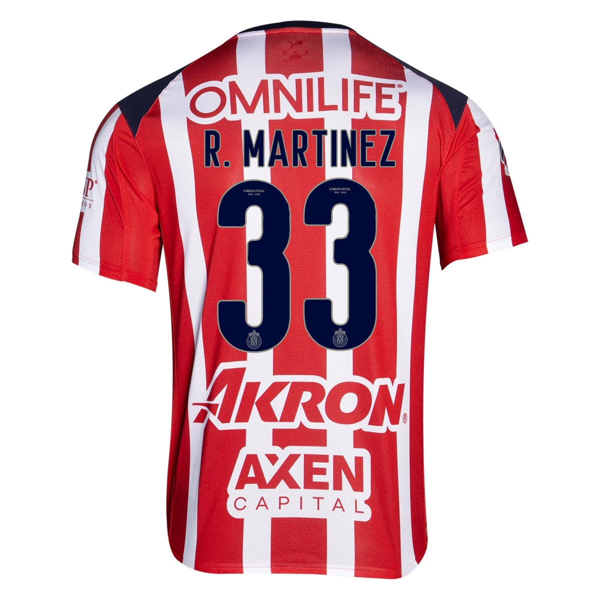 Puma RaÃºl MartÃ­nez Men's Chivas De Guadalajara Home Jersey 25/26 (Puma Red/White)