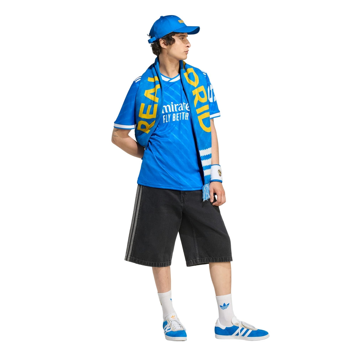 adidas Men's Real Madrid Third Jersey 25/26 (Blue/White)