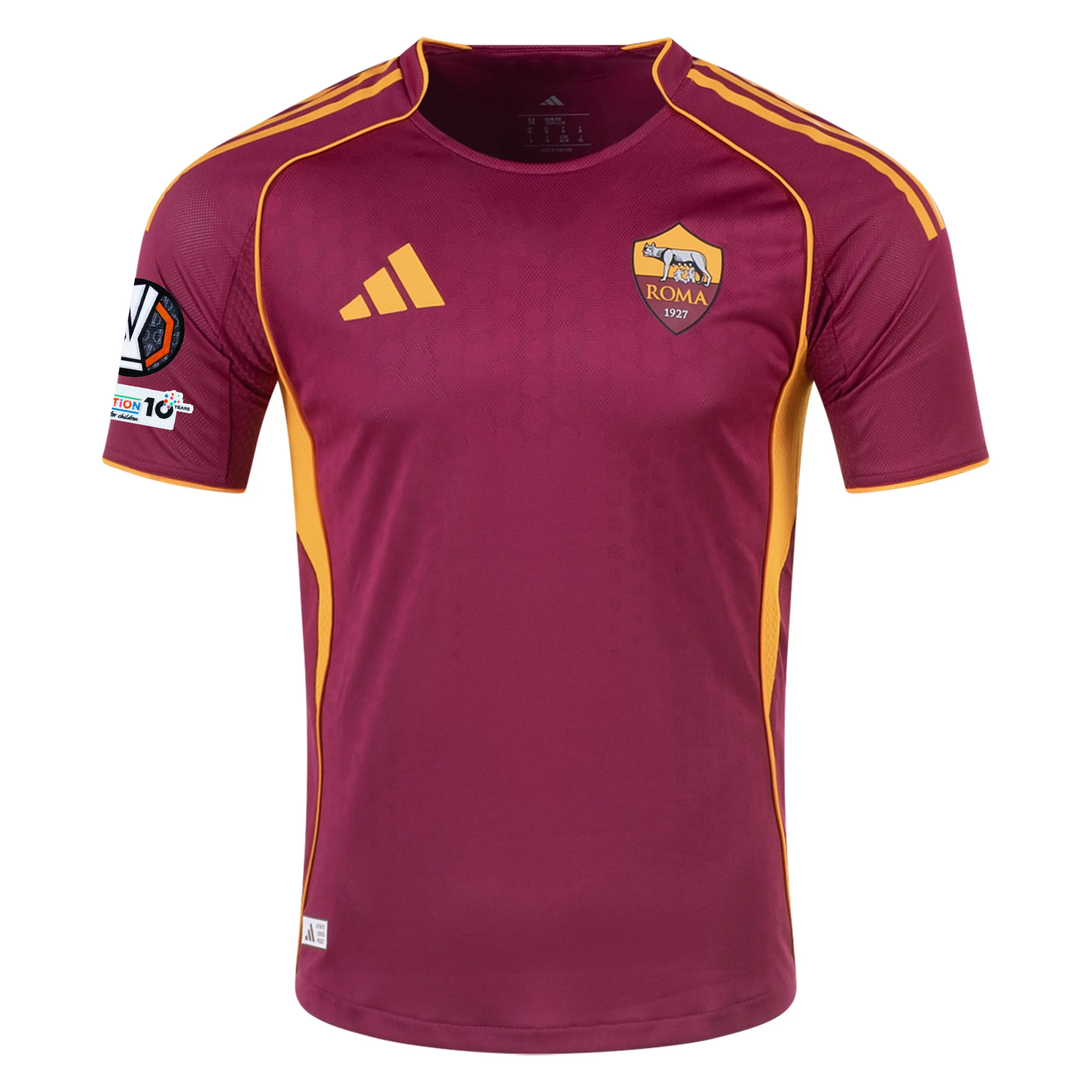 adidas Roma Authentic Daniele Ghilardi Home Jersey w/ Europa League Patches 25/26 (Burgundy)