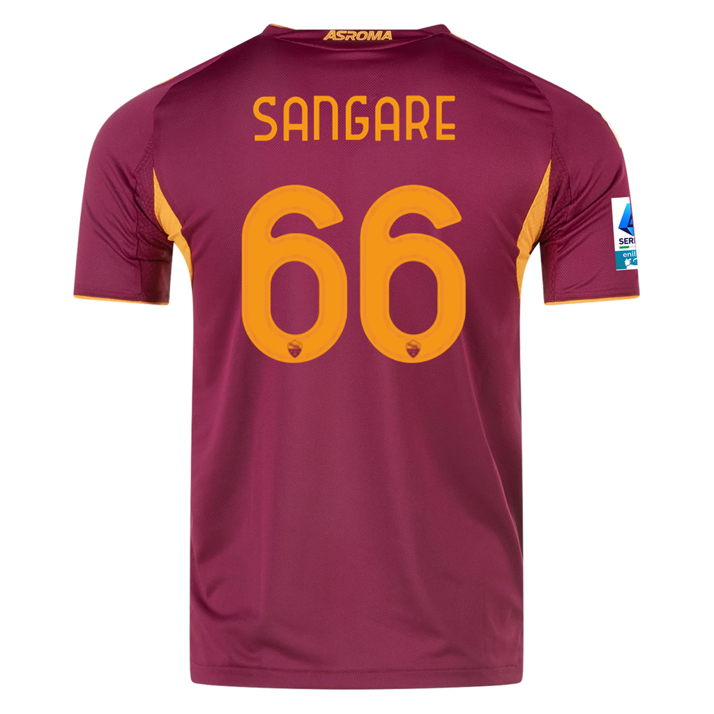adidas Roma Authentic Buba SangarÃ© Home Jersey w/ Serie A Patch 25/26 (Burgundy)