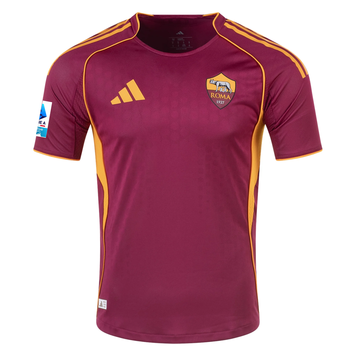 adidas Roma Authentic Home Jersey w/ Serie A Patch 25/26 (Burgundy)