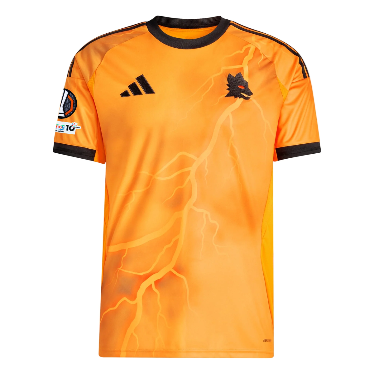 adidas Roma Bryan Cristante Away Jersey w/ Europa League Patches 25/26 (Orange/Black)