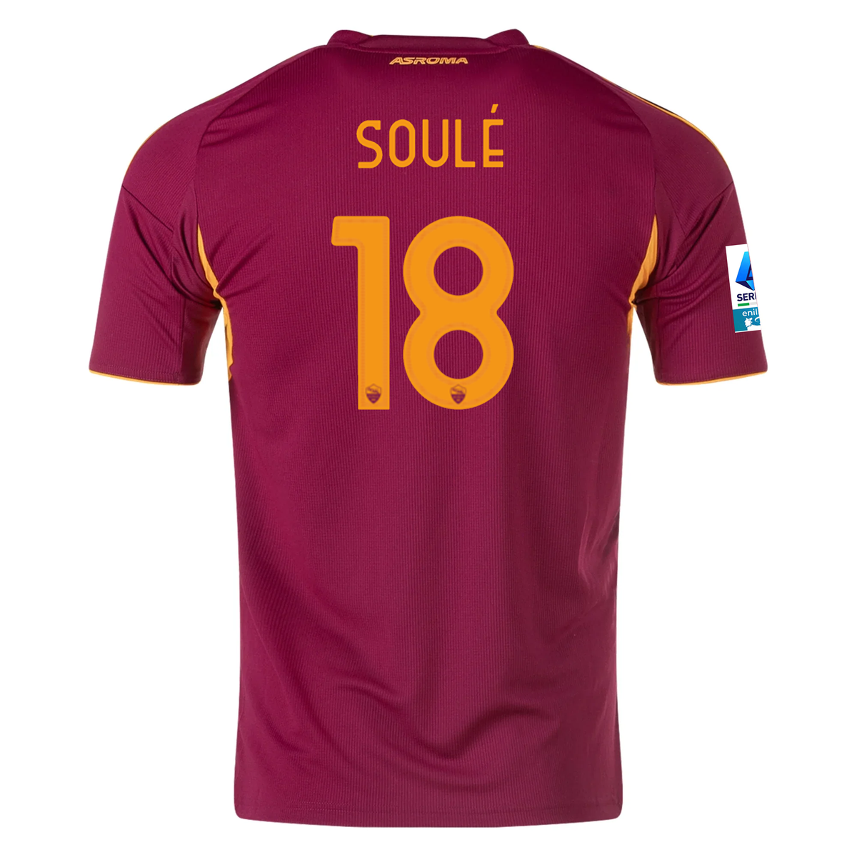 adidas Men's Roma MatÃ­as SoulÃ© Home Jersey w/ Serie A Patch 25/26 (Burgundy)