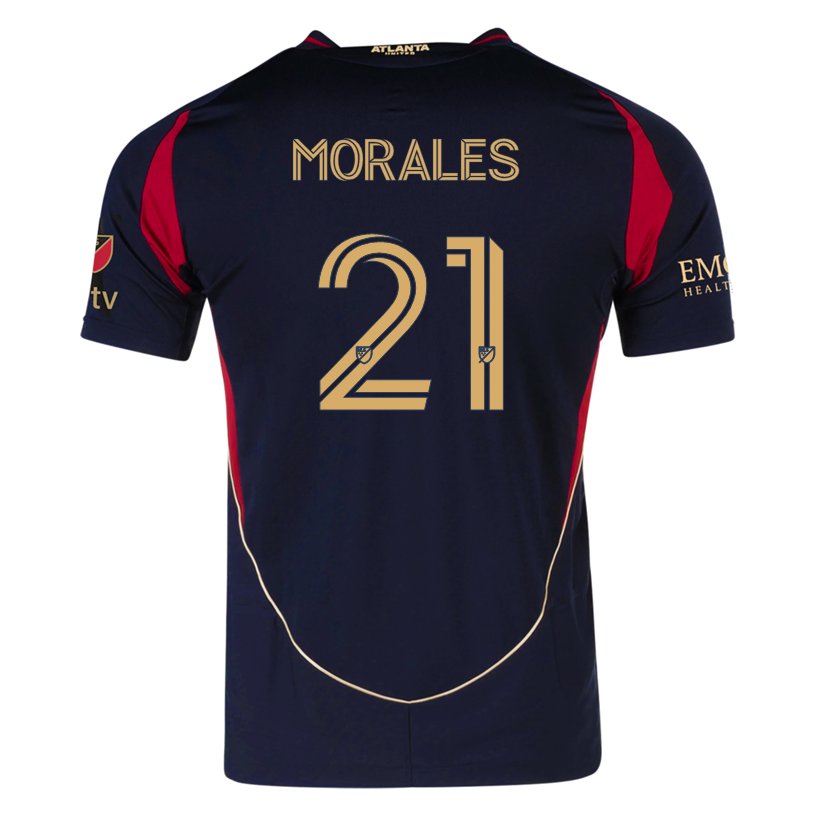 adidas EfraÃ­n Morales Atlanta United Authentic Home Jersey w/ MLS Patches 25/26 (Red/Black)