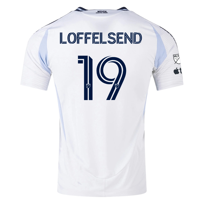 adidas San Diego FC Authentic Jasper LÃ¶ffelsend Away Jersey 25/26 w/ MLS & Apple Patch (White)