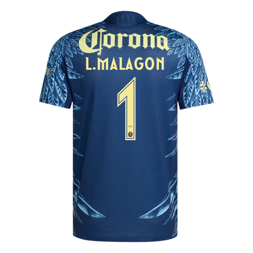 adidas L. Malagon Men's Club AmÃ©rica 25/26 Authentic Away Jersey (Blue)