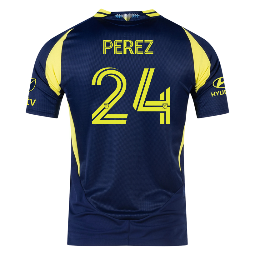 adidas Nashville Authentic Jonathan PÃ©rez Away Jersey w/ MLS + Apple TV 25/26 (Tena Blue)