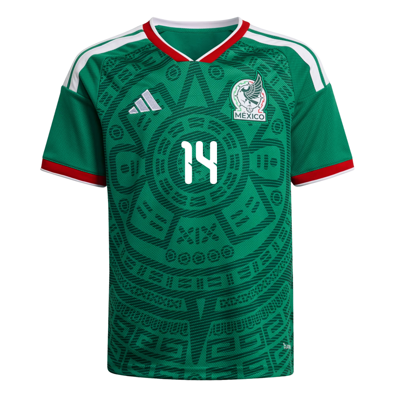 adidas Youth E. Sanchez Mexico 2026 Home World Cup Jersey (Bold Green)