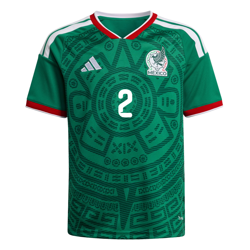 adidas Youth I. Reyes Mexico 2026 Home World Cup Jersey (Bold Green)