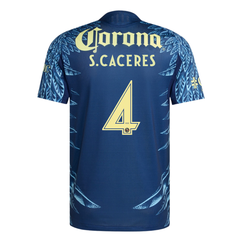 adidas S. Caceres Men's Club AmÃ©rica 25/26 Authentic Away Jersey (Blue)