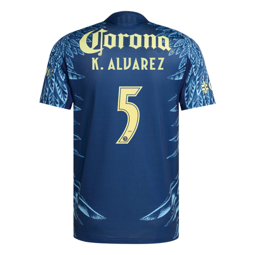 adidas K. Alvarez Men's Club AmÃ©rica 25/26 Authentic Away Jersey (Blue)