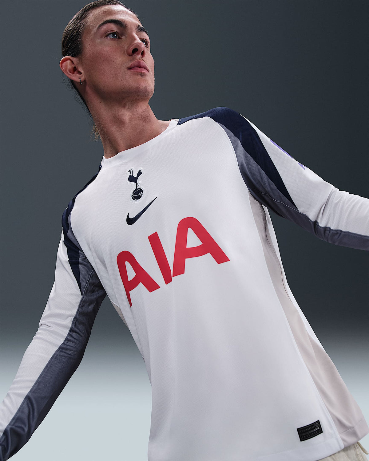 Nike Tottenham Hotspurs Home 25/26 Long Sleeve Jersey (White/Iron/Binary Blue)
