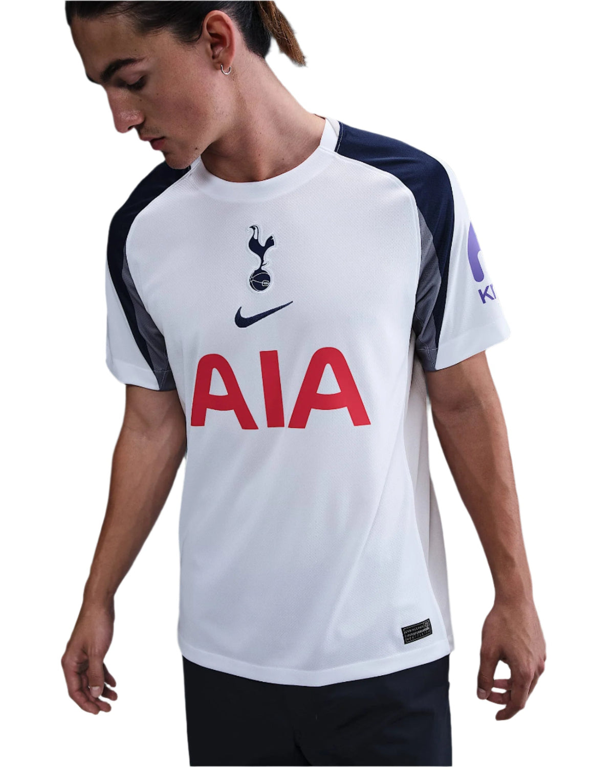 Nike Johnson Tottenham Hotspurs Home Jersey w/ EPL + No Room For Racism Patch 25/26 (White/Iron/Binary Blue)