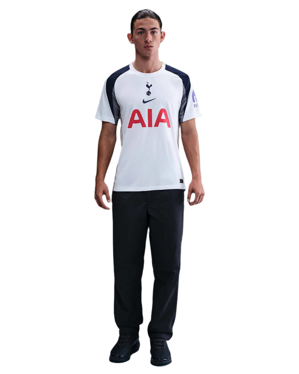 Nike Tel Tottenham Hotspurs Home Jersey w/ EPL + No Room For Racism Patch 25/26 (White/Iron/Binary Blue)