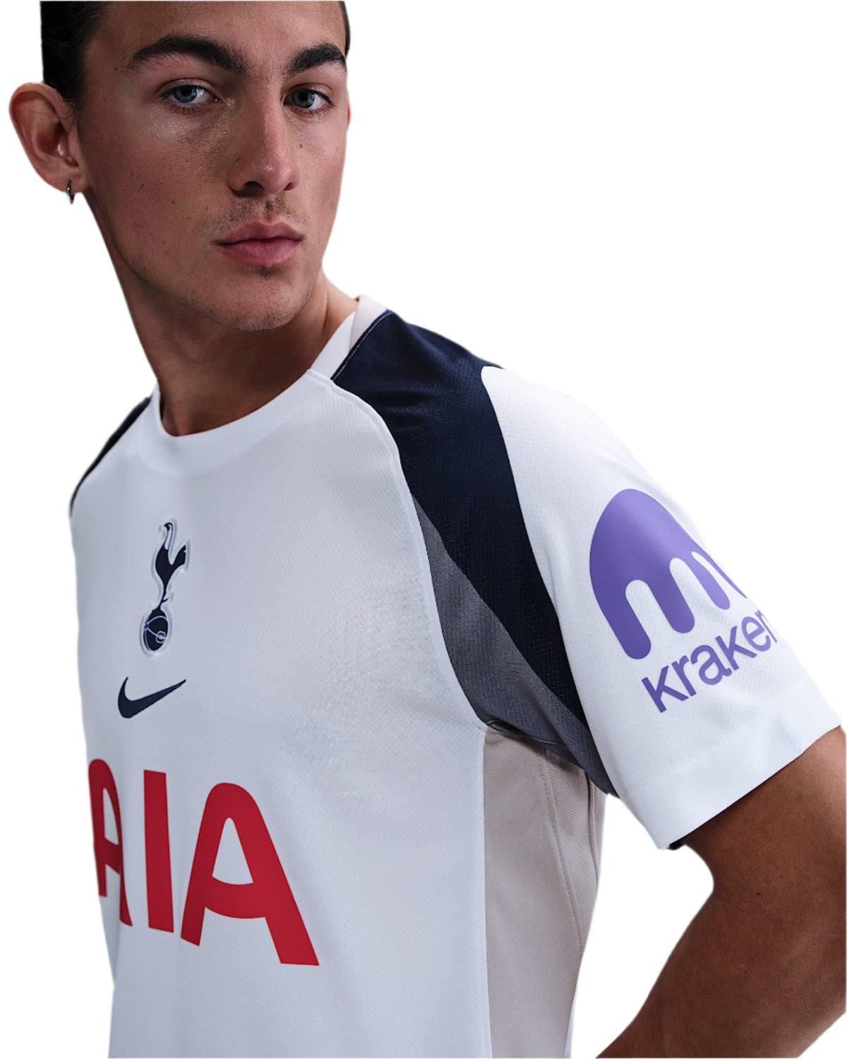 Nike Tel Tottenham Hotspurs Home Jersey w/ EPL + No Room For Racism Patch 25/26 (White/Iron/Binary Blue)