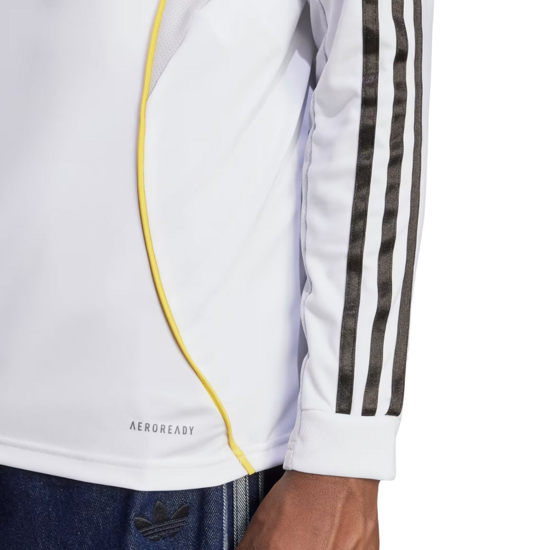 adidas Real Madrid Fran Garcia Long Sleeve Home Jersey w/ Champions League Patches 25/26 (White)