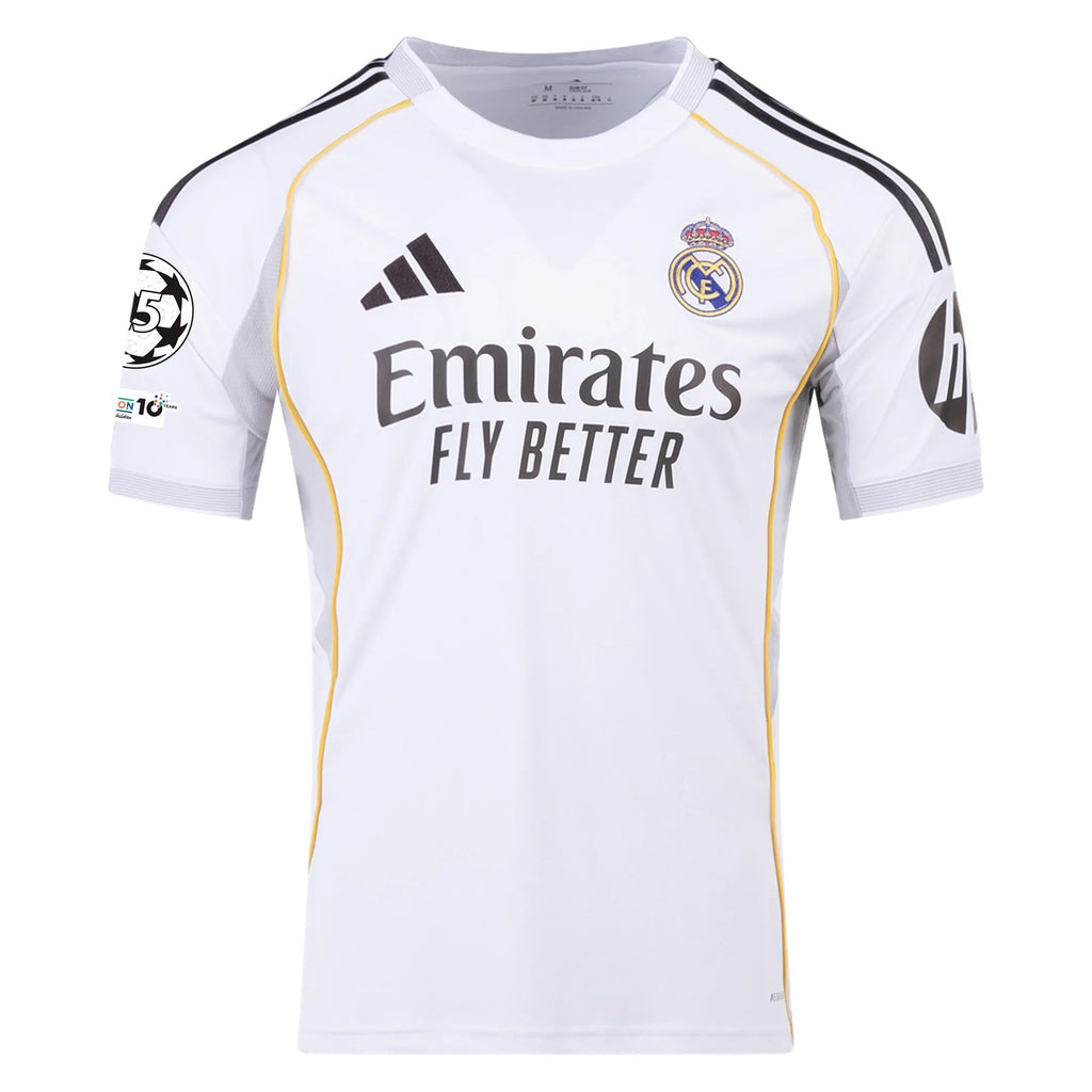 adidas Daniel Carvajal Ramos Real Madrid 25/26 Home Jersey w/ Champions League Patches (White)