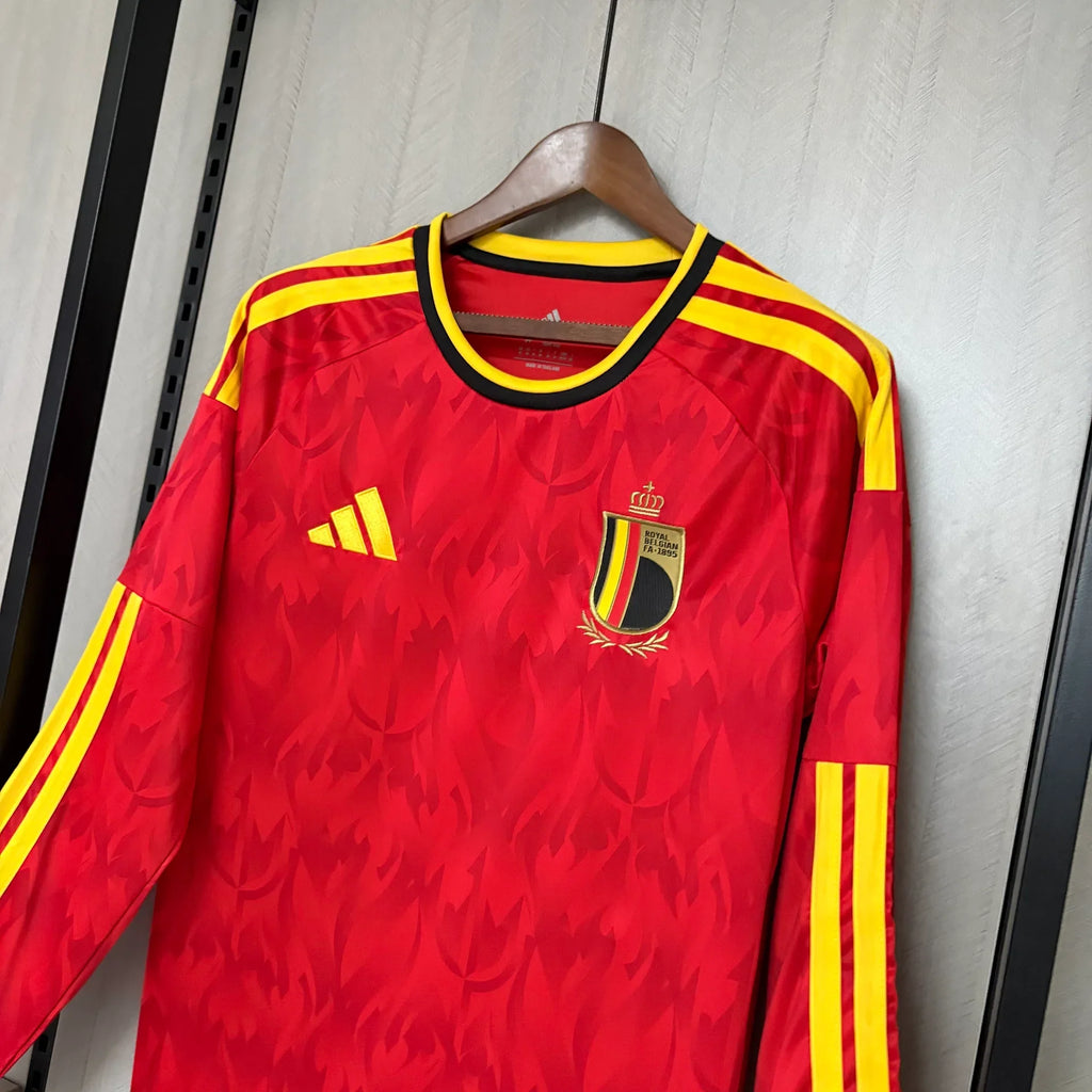 Belgium Long Sleeve Home Soccer Jersey World Cup 2026