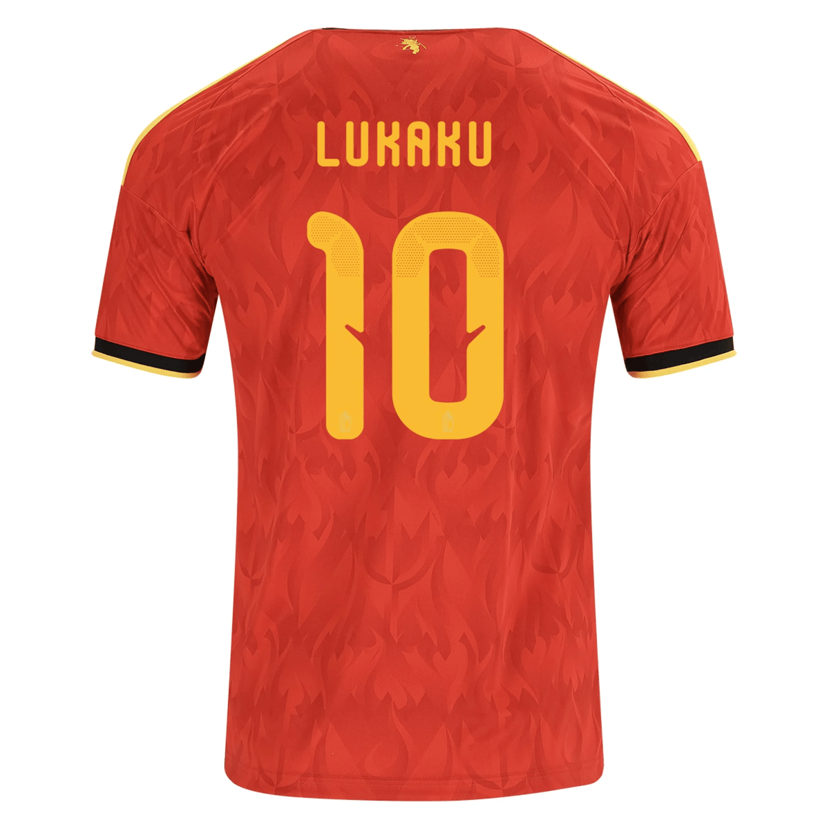 adidas Men's Belgium Romelu Lukaku Home Jersey 2026 (Red/Bold Gold)
