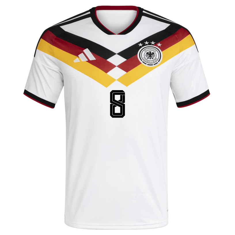 adidas Men's Goretzka Germany Home World Cup Jersey 2026 (White/Black)