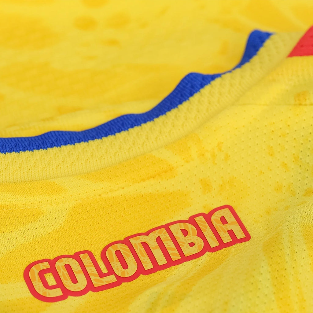 adidas Men's Montero Colombia 2026 Authentic Home Jersey (Impact Yellow)