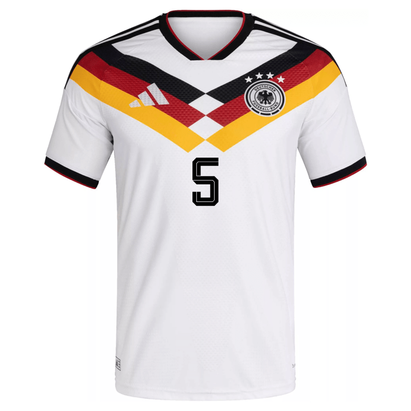 adidas Men's Pavlovic Germany Authentic Home World Cup Jersey 2026 (White/Black)