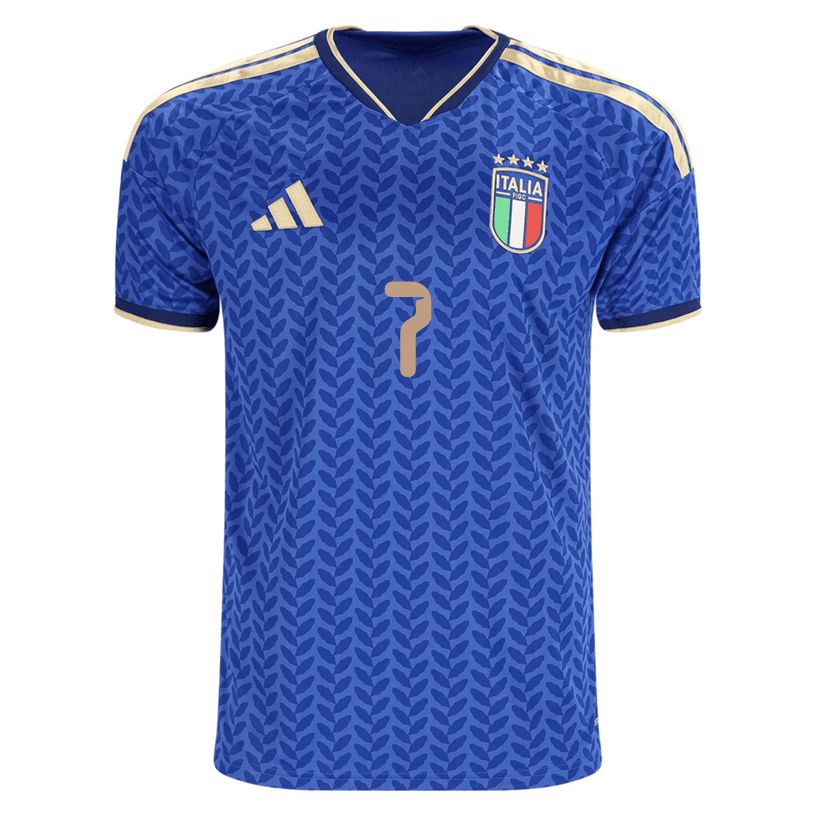 adidas Men's Politano Italy Home Stadium Jersey 2026 (Bold Blue)