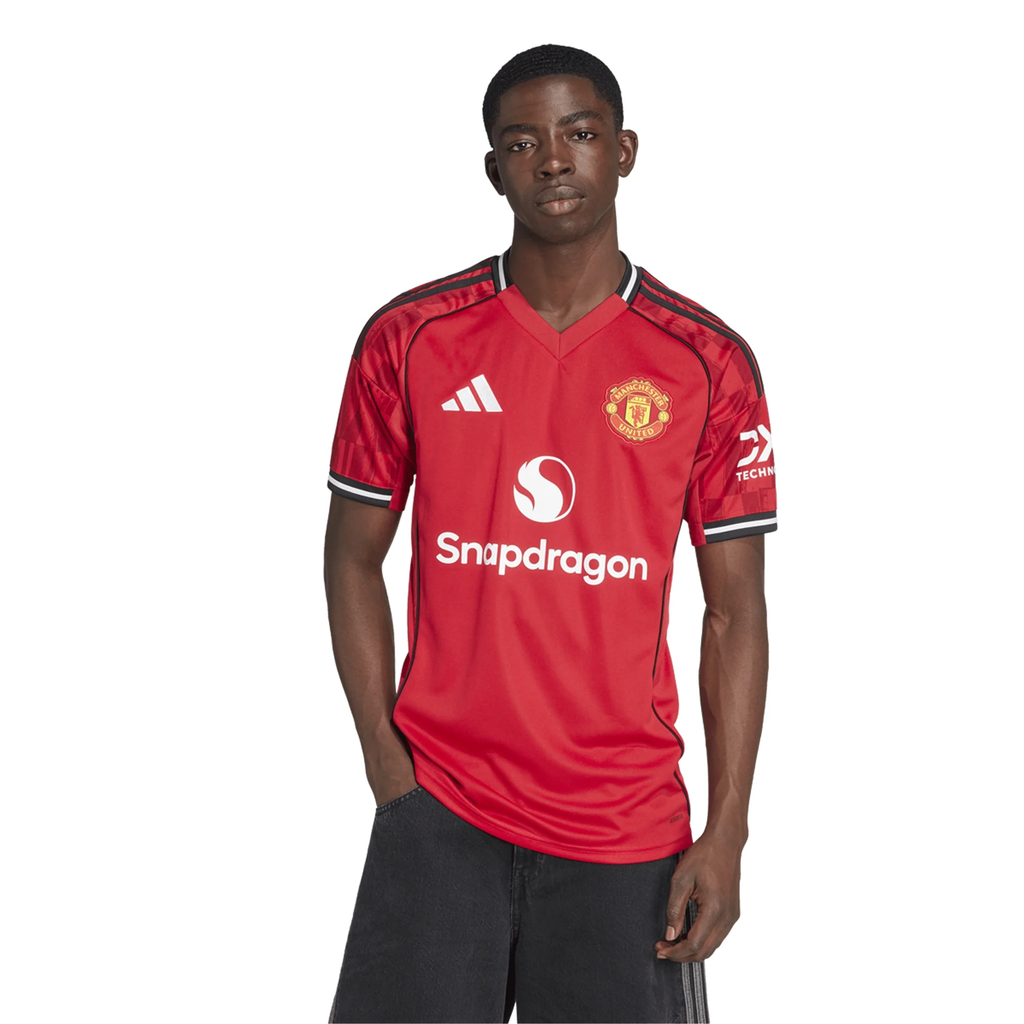 adidas Sesko Men's Manchester United Home Jersey 25/26 w/ EPL + NRFR Patches (Red)