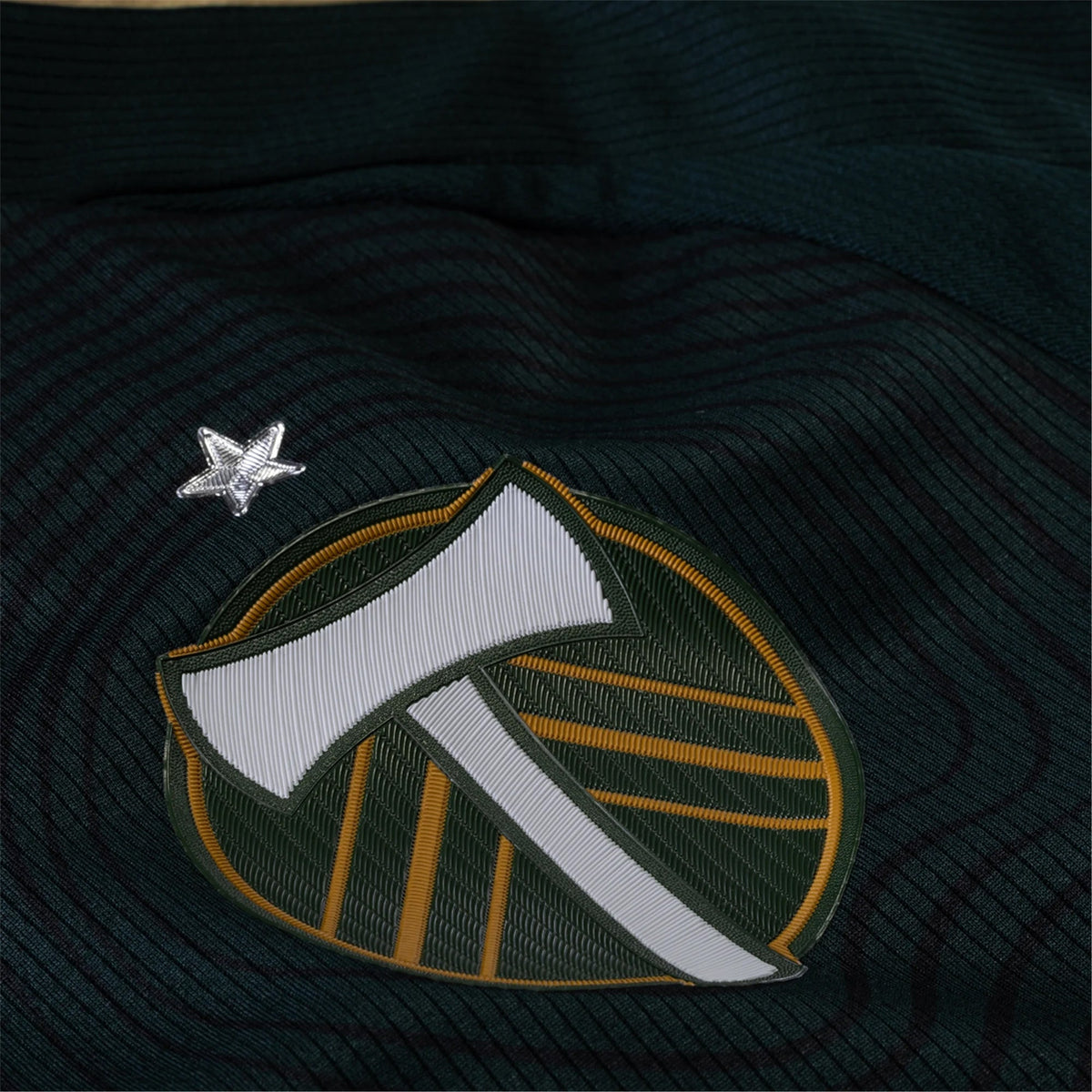 adidas Trey Muse Portland Timbers Authentic Home Jersey w/ MLS & Apple Patch 25/26 (Green/Gold)