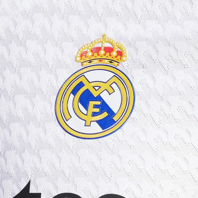 adidas Camavinga Real Madrid Authentic Home Jersey w/ La Liga Patches 24/25 (White/Black)