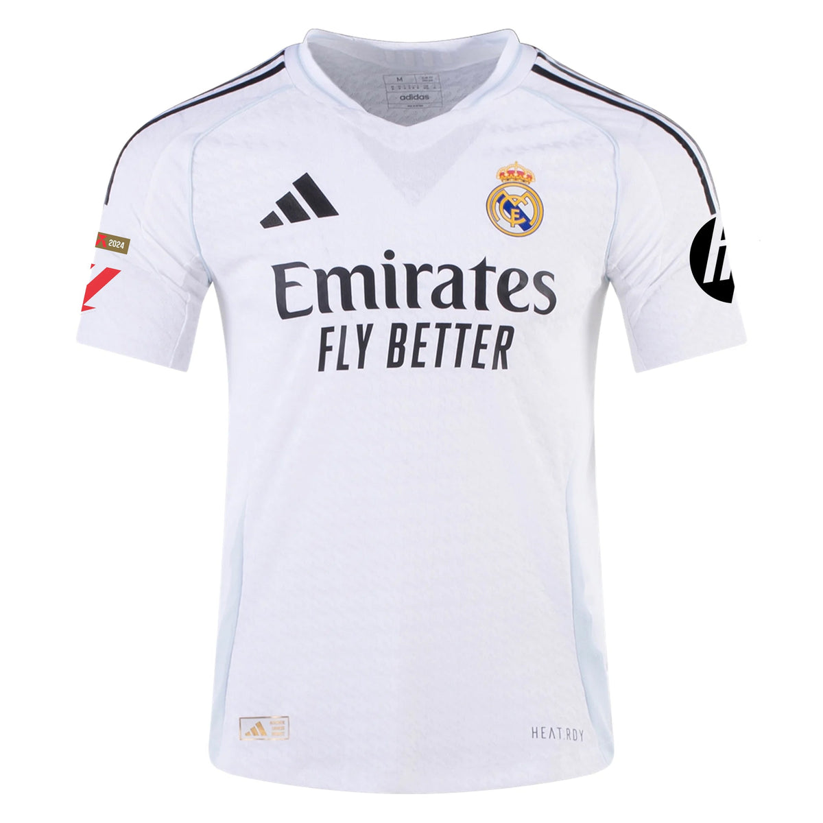 adidas Camavinga Real Madrid Authentic Home Jersey w/ La Liga Patches 24/25 (White/Black)