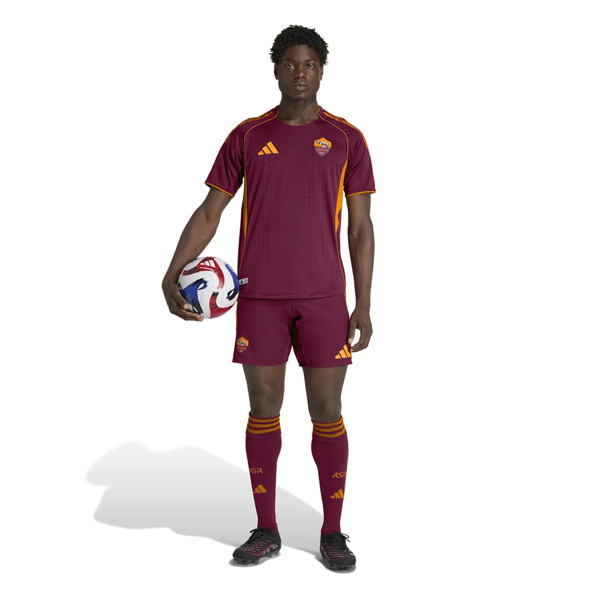 adidas Roma Authentic Home Jersey w/ Serie A Patch 25/26 (Burgundy)