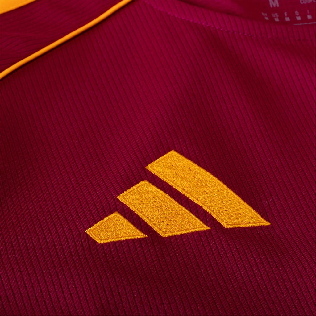 adidas Men's Roma NiccolÃ² Pisilli Home Jersey w/ Europa League Patches 25/26 (Burgundy)