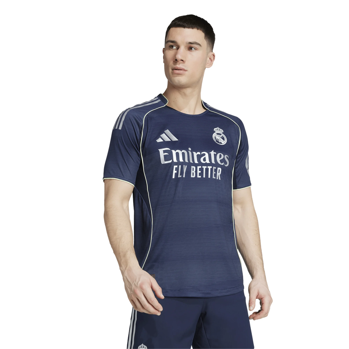 adidas Fran GarcÃ­a Real Madrid Authentic Away Jersey 25/26 w/ Champions League Patches (Legend Ink)