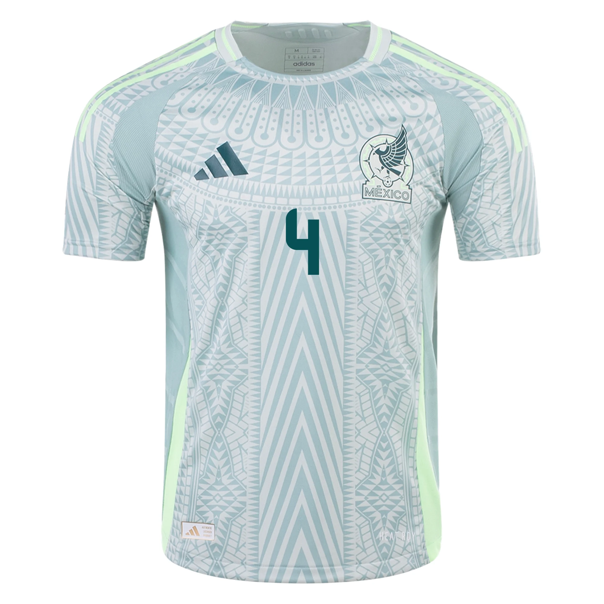 adidas Mens Mexico Authentic Edson Ãlvarez Away Jersey 24/25 (Linen Green)