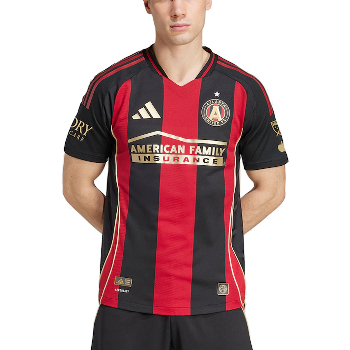 Miguel AlmirÃ³n Atlanta United Authentic Home Jersey 25/26 (Red/Black) - w/ MLS Patches
