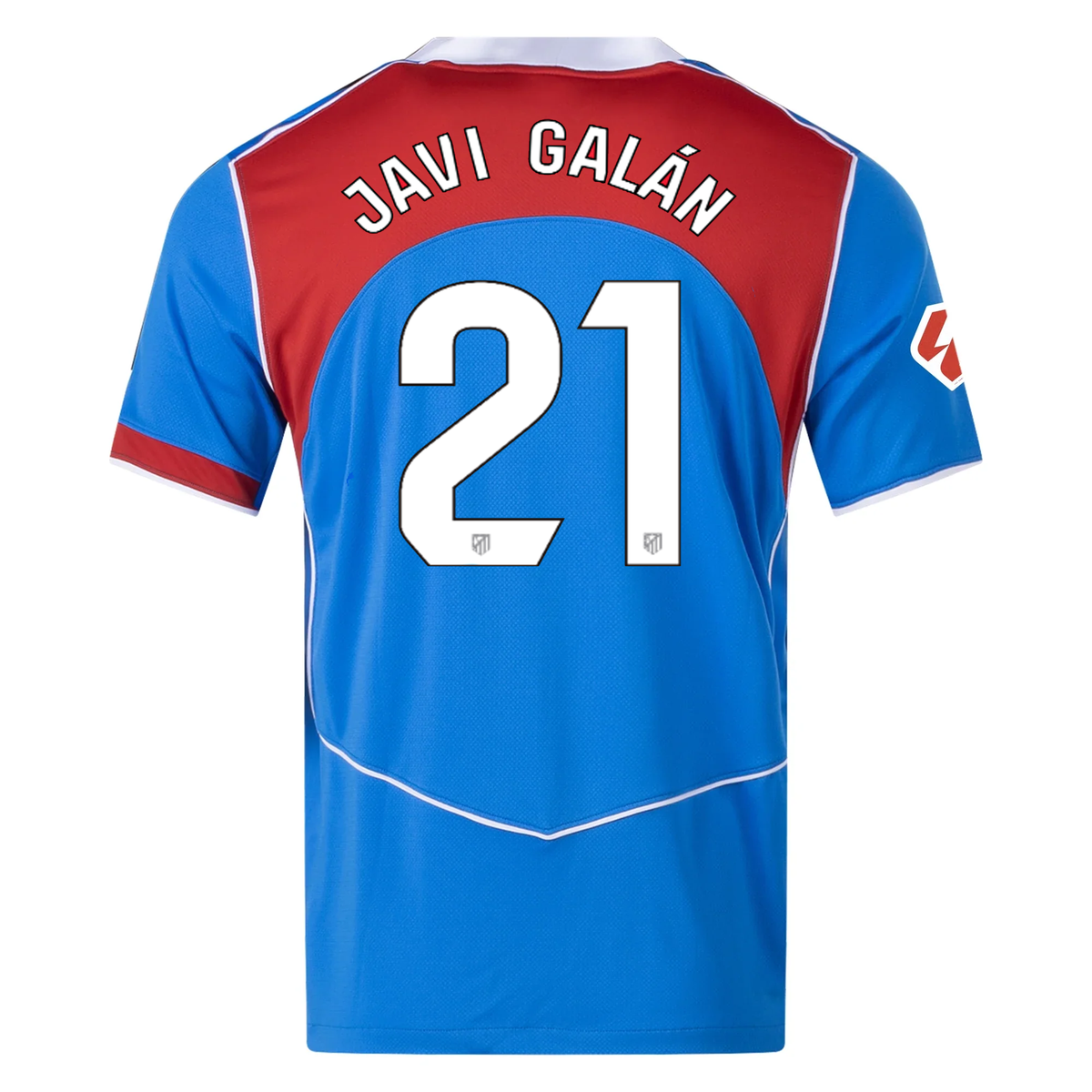 Nike Men's Atletico Madrid Javi GalÃ¡n T90 Third Jersey La Liga Patch 25/26 (Photo Blue/Sport Red)
