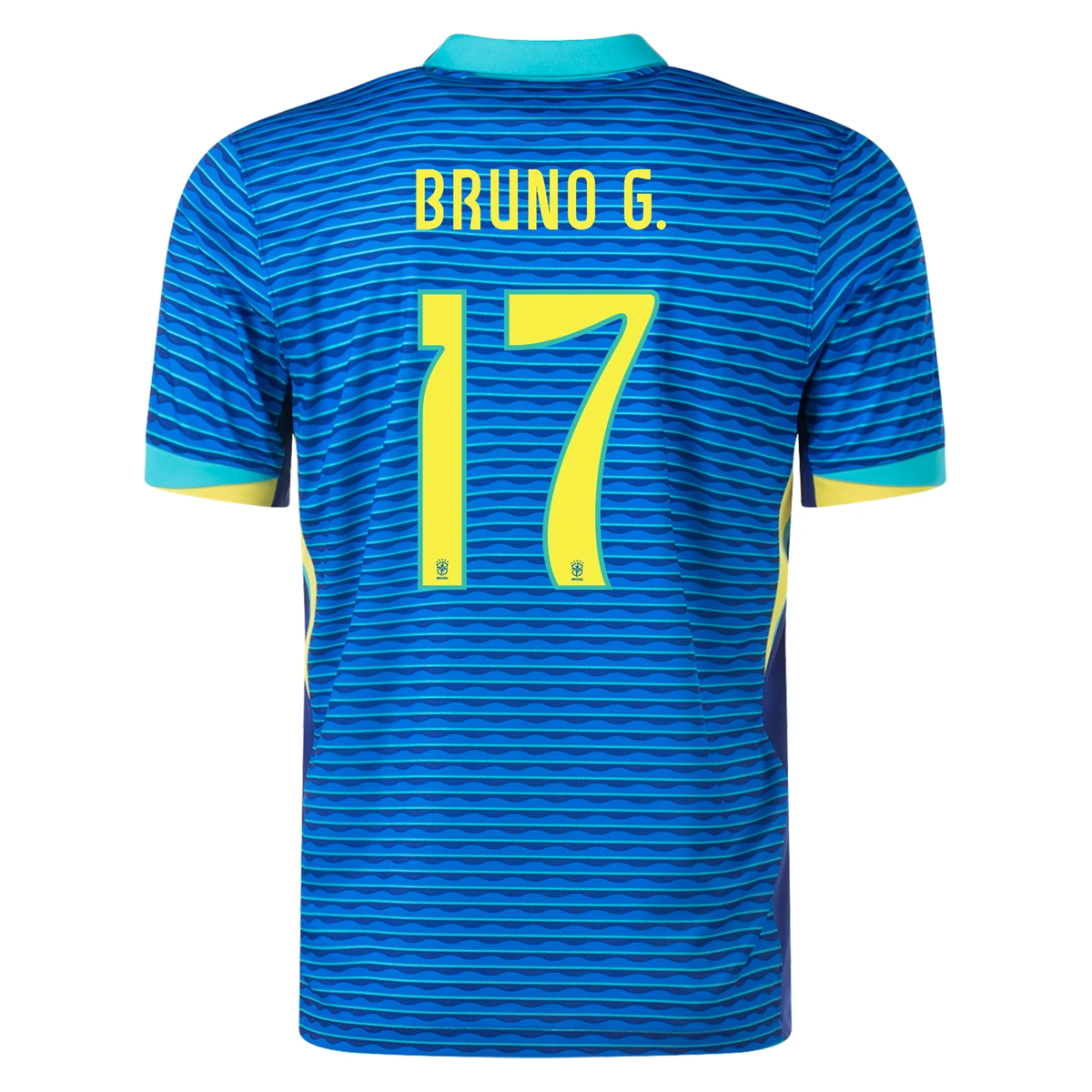 Nike Mens Brazil Bruno GuimarÃ£es Away Jersey 24/25 (Soar/Dynamic Yellow)