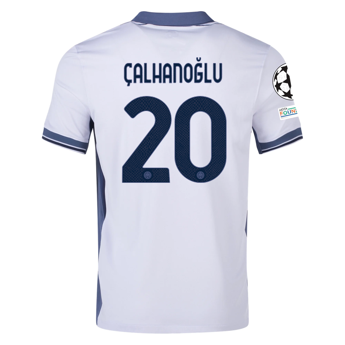 Nike Inter Milan Hakan Ã‡alhanoÄŸlu Away Jersey w/ Champions League + Scudetto Patch 24/25 (Summit White/Iris Whisper)