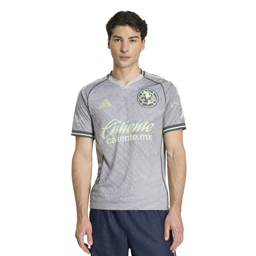 adidas Men's Club America Third Stadium Jersey 25/26 w/ Liga MX Patch (Grey)