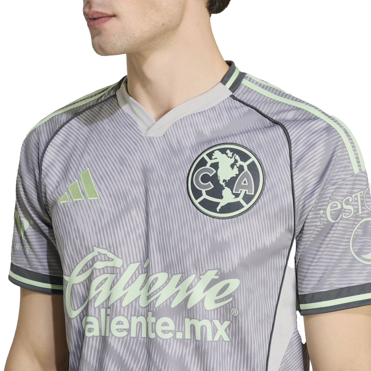 adidas Men's Club America Third Stadium Jersey 25/26 w/ Liga MX Patch (Grey)