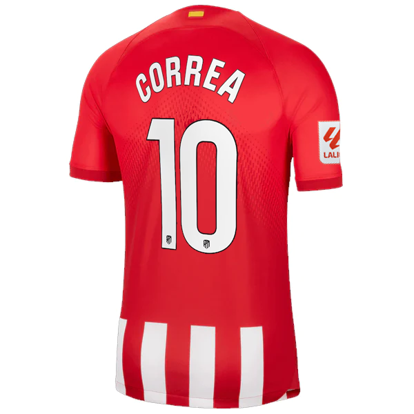 Nike Atletico Madrid Ãngel Correa Home Jersey w/ La Liga Patch 23/24 (Sport Red/Global Red)