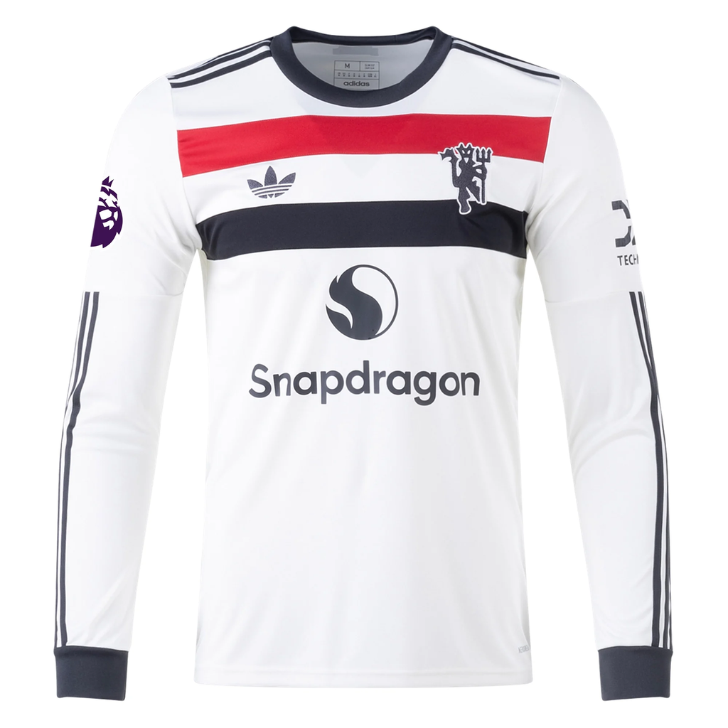 adidas Manchester United Christian Eriksen Third Long Sleeve Jersey w/ EPL Patch 24/25 (Off White)