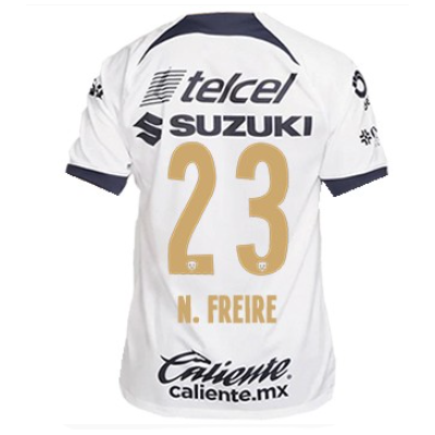 Nike Pumas UNAM NicolÃ¡s Freire Home Jersey w/ Liga MX Patch 23/24 (White/Obsidian)