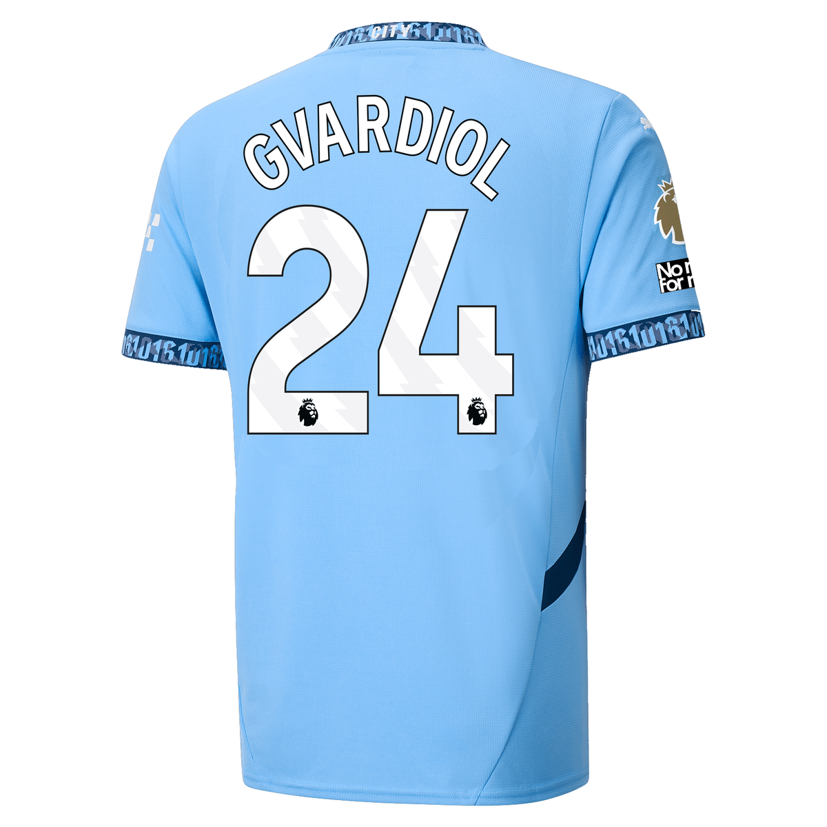 Puma Manchester City JoÅ¡ko Gvardiol Home Jersey w/ EPL + No Room For Racism + Club World Cup Patches 24/25 (Team Light Blue/Marine Blue)